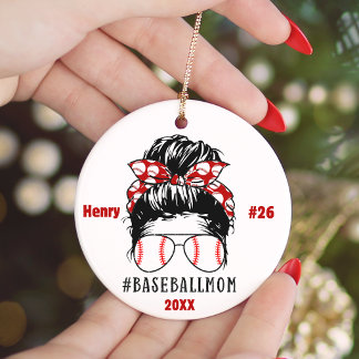 Décoration En Céramique Cadeau de maillot personnalisé pour maman de baseb