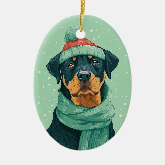 Décoration En Céramique Cadeau de Noël Boxer (Devant)