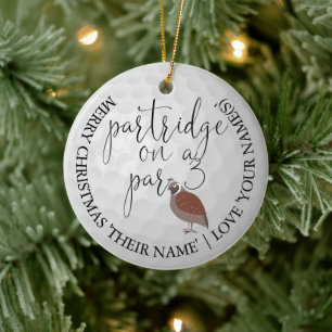 Décoration En Céramique Cadeau de Noël de golf amusant pour golfeur Perdri