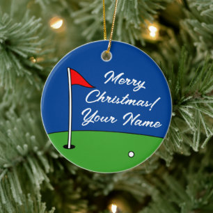 Décoration En Céramique Cadeau de Noël en céramique cadeau pour golfeur