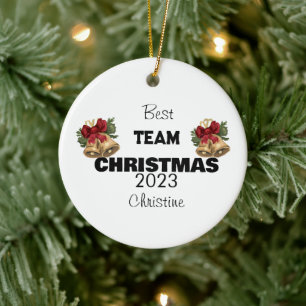 Décoration En Céramique cadeau de Noël personnalisé simple pour collègues