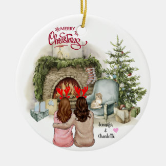 Décoration En Céramique Cadeau de Noël pour Besties