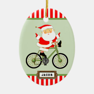 Décoration En Céramique Cadeau de Noël pour cycliste