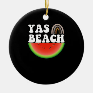 Décoration En Céramique Cadeau de plage de Yas Beach Pastèque Vacances d'é