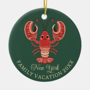 Décoration En Céramique Cadeau de vacances en famille à New York Homard