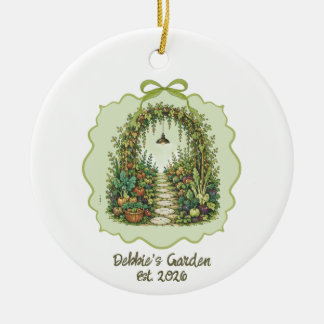 Décoration En Céramique Cadeau de vacances personnalisé pour un jardinier.
