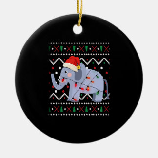 Décoration En Céramique Cadeau d'éléphant de Noël laid pour Noël
