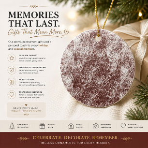 Décoration En Céramique Cadeau d'ornement de Noël rustique givré