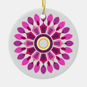 DÉCORATION EN CÉRAMIQUE CADEAU FLEURS MODERNES COLORÉ POUR FILLE SOEUR MAM