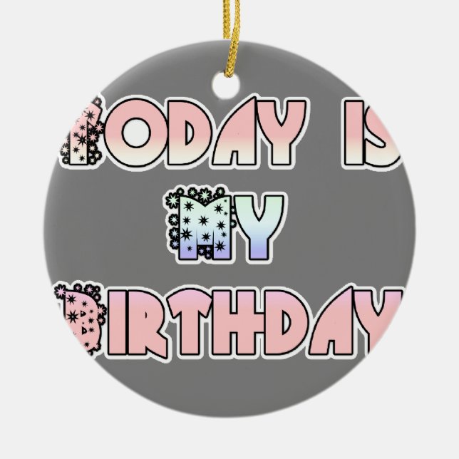 Décoration En Céramique Cadeau HakunaMatata Aujourd'hui est mon anniversai (Devant)