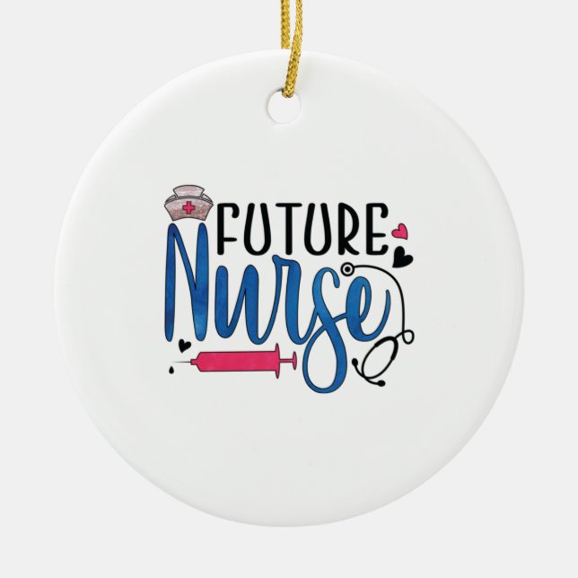 Décoration En Céramique Cadeau infirmière | future infirmière (Devant)