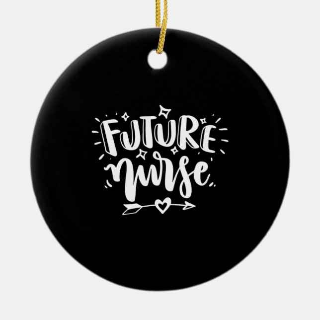 Décoration En Céramique Cadeau infirmière | future infirmière (Devant)