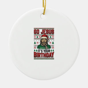 Décoration En Céramique Cadeau Jésus Noël Anniversaire Vintage T-Shirt