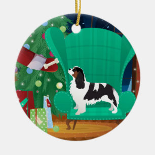 Décoration En Céramique Cadeau père Noël - Cavalier King Charles Spaniel T
