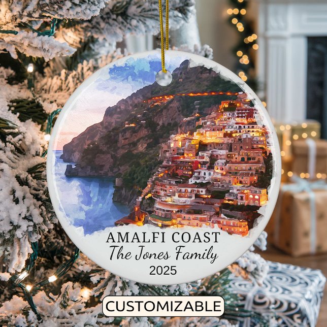 Décoration En Céramique Cadeau personnalisé Amalfi Coast, Italie (Créateur téléchargé)