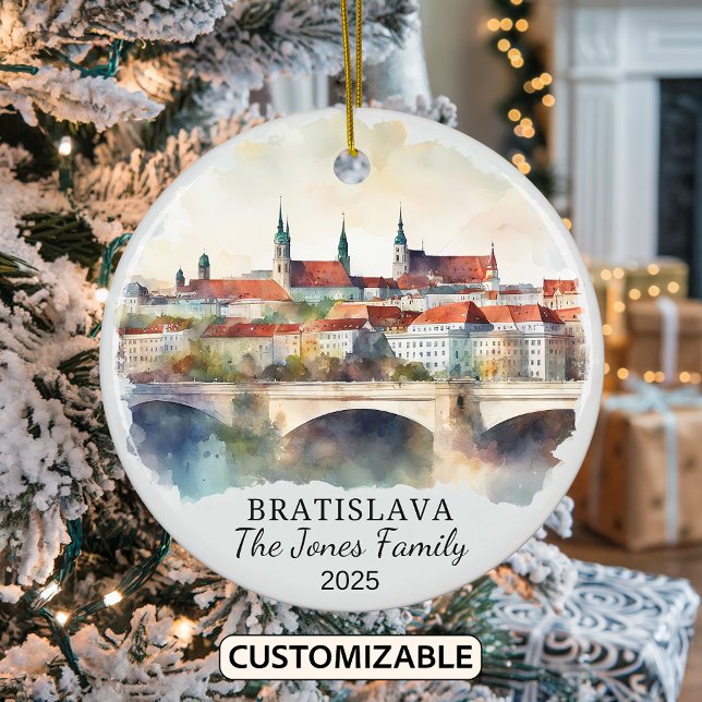 Décoration En Céramique Cadeau personnalisé Bratislava Ornament, Slovaquie (Créateur téléchargé)