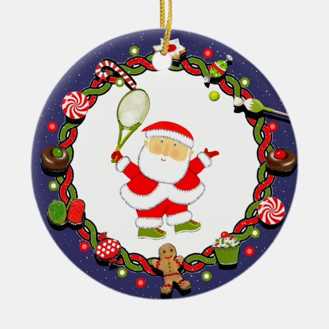 Décoration En Céramique Cadeau personnalisé de conservation de tennis (Devant)