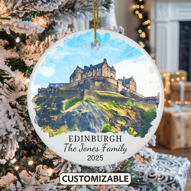 Décoration En Céramique Cadeau personnalisé Edimbourg Ornament, Écosse (Créateur téléchargé)
