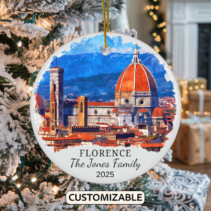 Décoration En Céramique Cadeau personnalisé Florence Ornament, Italie
