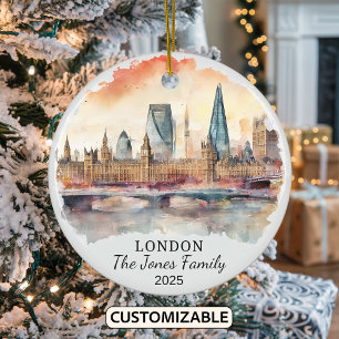 Décoration En Céramique Cadeau personnalisé Londres Ornament, Angleterre