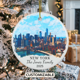 Décoration En Céramique Cadeau personnalisé New York Orament, New York