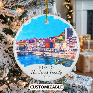 Décoration En Céramique Cadeau personnalisé Porto Ornament, Portugal