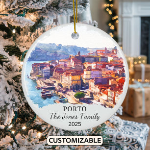 Décoration En Céramique Cadeau personnalisé Porto Ornament, Portugal