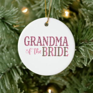Décoration En Céramique Cadeau personnalisé pour la grand-mère de la marié