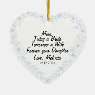 Décoration En Céramique Cadeau personnalisé pour la mère de la mariée