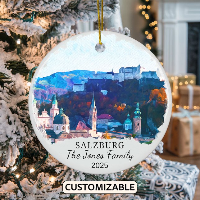 Décoration En Céramique Cadeau personnalisé Salzburg Ornement, Autriche (Créateur téléchargé)