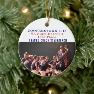 Décoration En Céramique Cadeau photo d'équipe de Cooperstown pour l'entraî