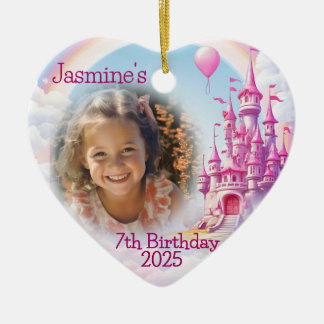 Décoration En Céramique Cadeau photo personnalisé pour les 7 ans d'une fil