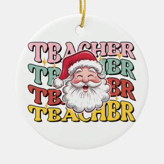 Décoration En Céramique Cadeau pour Enseignant | Père Noël Enseignant