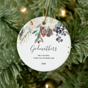 Décoration En Céramique Cadeau pour la proposition de Godparent de Godchil