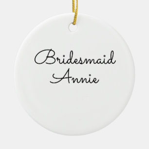 Décoration En Céramique cadeau simple minimal demoiselle d'honneur texte a