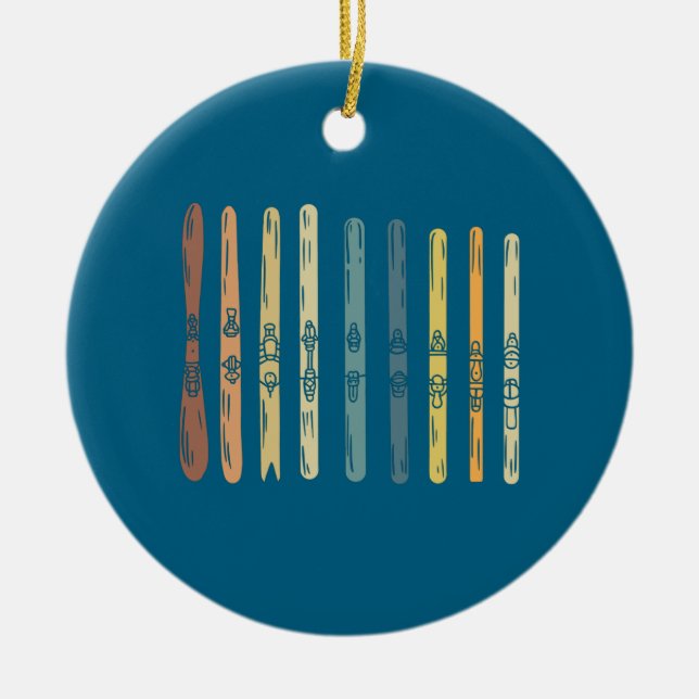 Décoration En Céramique Cadeau Ski boards (Devant)