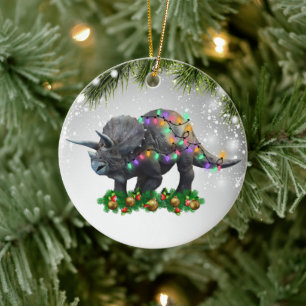 Décoration En Céramique Cadeau Triceratops Pour Dinosaures Lover Préhistor