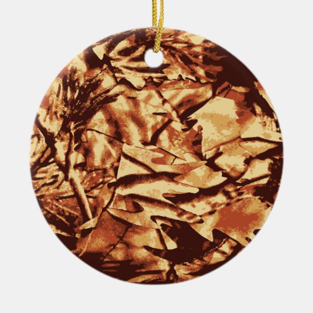Décoration En Céramique Cadeaux Camo Camouflage Brown pour chasseurs (Devant)