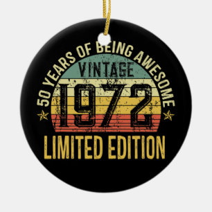 Décoration En Céramique Cadeaux de 50 ans Vintage 1972 Edition limitée