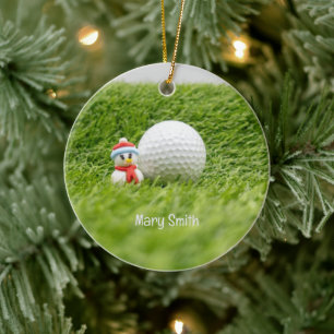 Décoration En Céramique Cadeaux de Noël sur le thème du golf pour Golfer