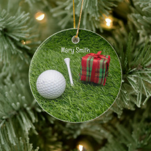 Décoration En Céramique Cadeaux de Noël sur le thème du golf pour Golfer