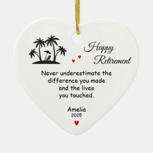 Décoration En Céramique Cadeaux de retraite pour femme et homme, heureux r