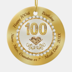 Décoration En Céramique Cadeaux du 100e anniversaire pour elle, 100e anniv