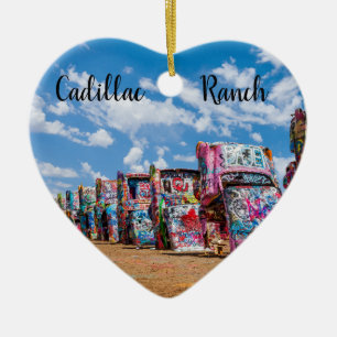 Décoration En Céramique Cadillac Ranch, Texas, Cœur