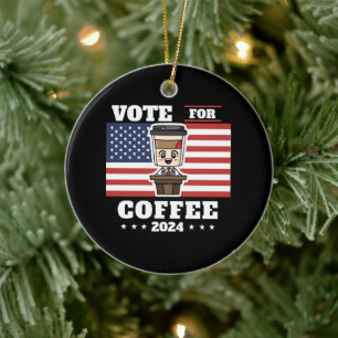 Décoration En Céramique Café pour président, votez pour le café