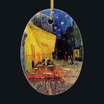 Décoration En Céramique Café Terrasse à la nuit par Vincent van Gogh<br><div class="desc">Le Café Terrace sur la Place du Forum de Vincent van Gogh est un post impressionnisme d'art vintage, une peinture architecturale de paysage urbain. Vue extérieure d'un restaurant avec tables, chaises, serveurs et personnes à manger. Une belle nuit avec des étoiles dans le ciel à Arles, France. À propos de...</div>