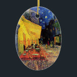 Décoration En Céramique Café Terrasse à la nuit par Vincent van Gogh<br><div class="desc">Le Café Terrace sur la Place du Forum de Vincent van Gogh est un post impressionnisme d'art vintage, une peinture architecturale de paysage urbain. Vue extérieure d'un restaurant avec tables, chaises, serveurs et personnes à manger. Une belle nuit avec des étoiles dans le ciel à Arles, France. À propos de...</div>