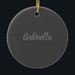 Décoration En Céramique Calligraphie Élégant Gris clair Nom simple<br><div class="desc">Vous recherchez une belle calligraphie avec une écriture esthétique ? Ce design simple et attrayant est fait pour vous. Ce produit impressionne immédiatement ceux qui le voient. Le design raffiné et de bon goût reflétera immédiatement la qualité de votre relation et de votre famille.</div>
