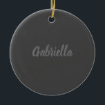 Décoration En Céramique Calligraphie Élégant Gris clair Nom simple<br><div class="desc">Vous recherchez une belle calligraphie avec une écriture esthétique ? Ce design simple et attrayant est fait pour vous. Ce produit impressionne immédiatement ceux qui le voient. Le design raffiné et de bon goût reflétera immédiatement la qualité de votre relation et de votre famille.</div>