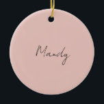 Décoration En Céramique Calligraphie Élégant Rose Or Plaine Nom simple<br><div class="desc">Vous recherchez une belle calligraphie avec une écriture esthétique ? Ce design simple et attrayant est fait pour vous. Ce produit impressionne immédiatement ceux qui le voient. Le design raffiné et de bon goût reflétera immédiatement la qualité de votre relation et de votre famille.</div>